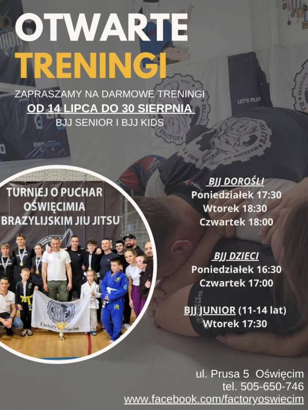 Darmowe treningi Brazylijskiego jiu-jitsu 