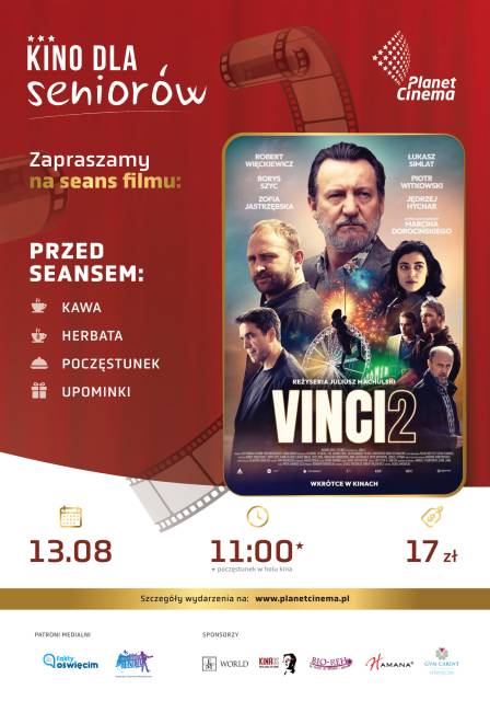 Kino dla seniorów sierpień