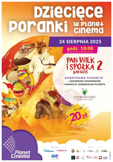 Poranki dziecięce w Planet Cinema Oświęcim