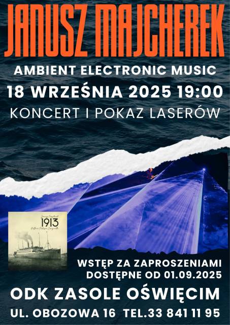 Janusz Majcherek – koncert muzyki elektronicznej z pokazem laserów