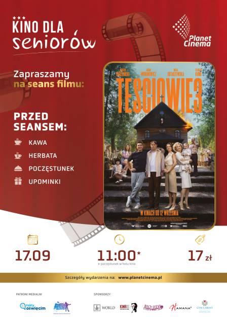 Kino dla seniorów wrzesień 