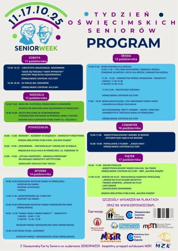 Seniorweek – wydarzenia dla seniorów w Oświęcimskim Centrum Kultury