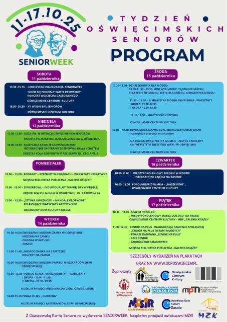 Seniorweek – wydarzenia dla seniorów w Oświęcimskim Centrum Kultury