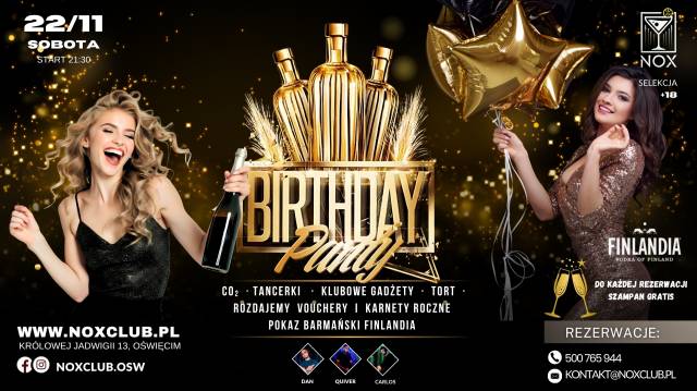 1st BIRTHDAY PARTY! NOX Club x Finlandia
