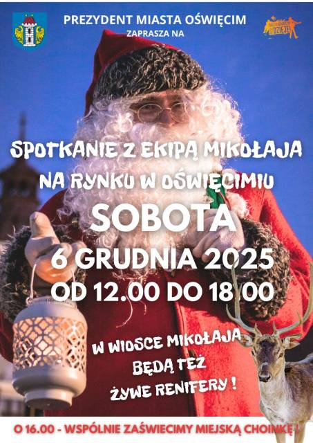 Spotkanie z Mikołajem na Rynku w Oświęcimiu