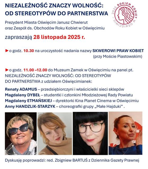 Nadanie nazwy Skwerowi Praw Kobiet i konferencja "Niezależność znaczy wolność: od stereotypów do partnerstwa