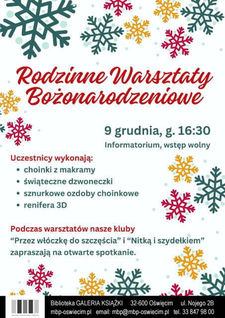 Rodzinne Warsztaty Bożonarodzeniowe