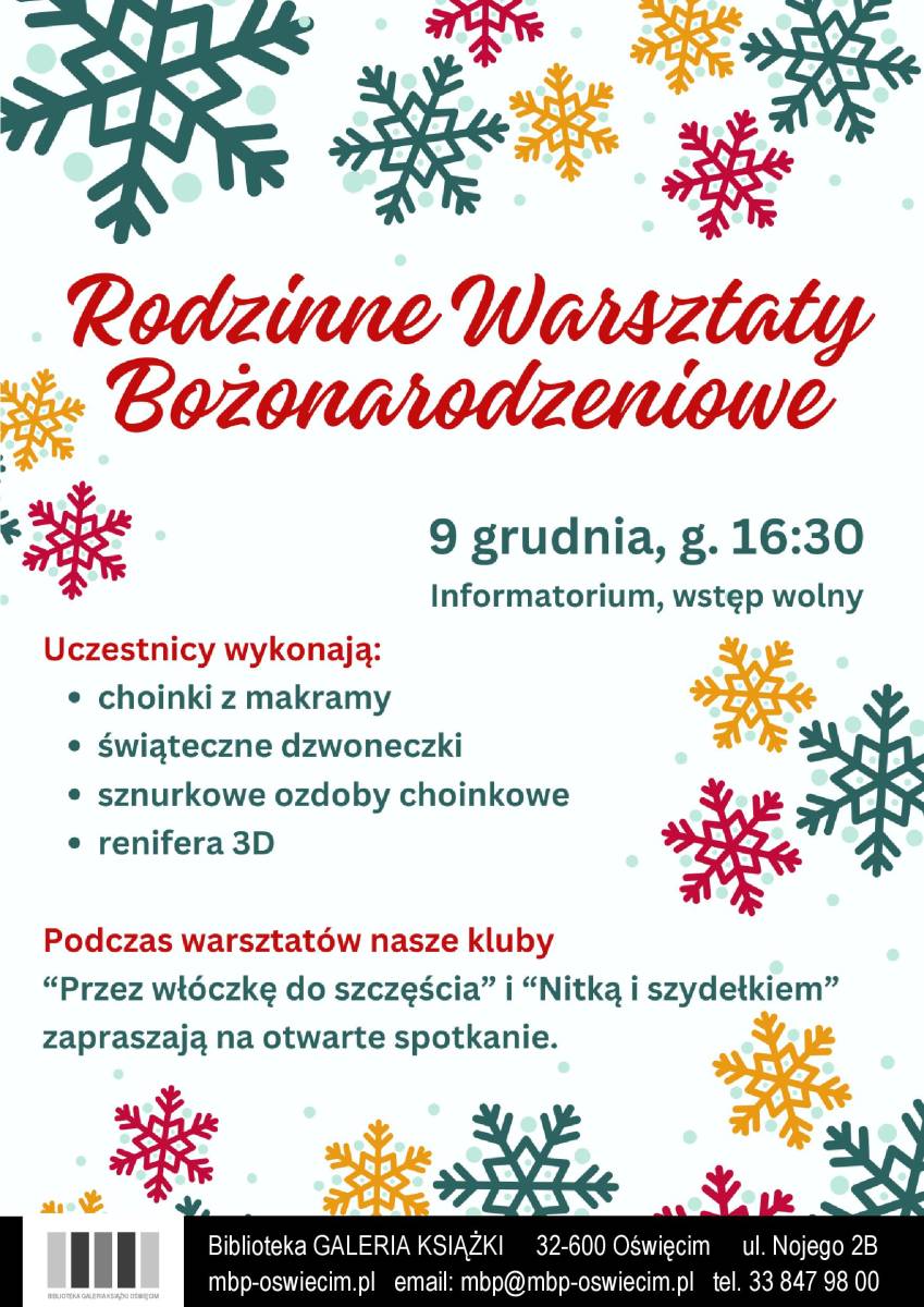 Rodzinne Warsztaty Bożonarodzeniowe