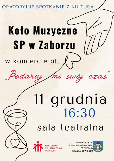 Oratoryjne Spotkanie z Kulturą - koncert Koła Muzycznego SP w Zaborzu