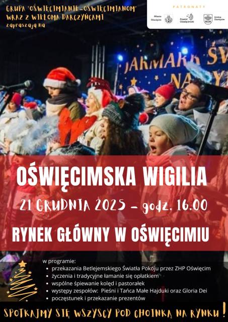 Oświęcim. Wigilia oświęcimian. Organizatorzy zapraszają do wspólnego spędzenia przedświątecznego czasu