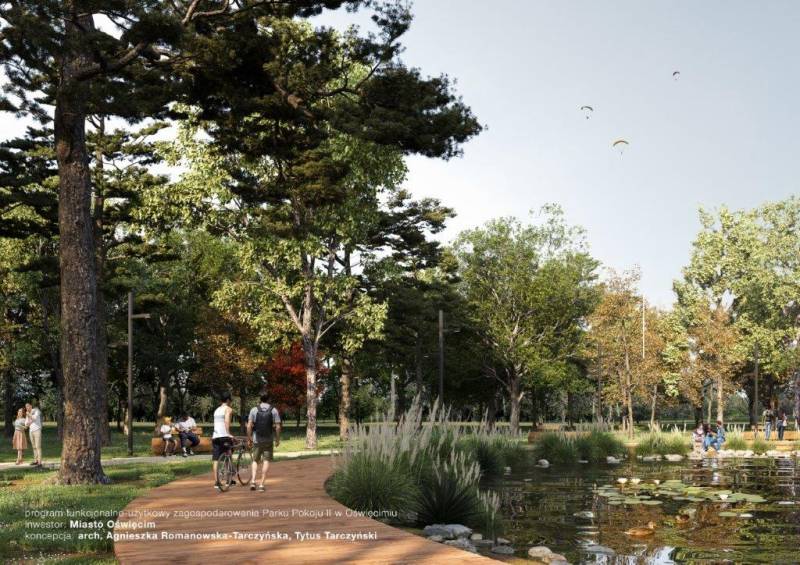 Oświęcim.  Nowa odsłona drugiej części parku Pokoju na osiedlu Chemików. Unijne miliony na rewitalizację terenów zielonych