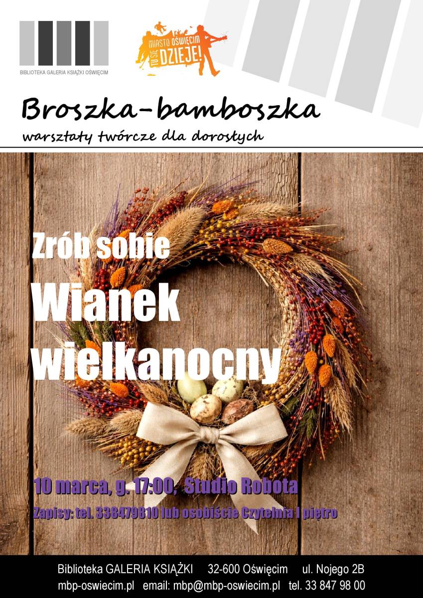 Broszka bamboszka – zrób sobie wianek wielkanocny
