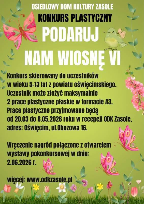 KONKURS PLASTYCZNY PODARUJ NAM WIOSNĘ VI