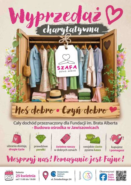 „Szafa Pełna Dobra” - wyprzedaż charytatywna