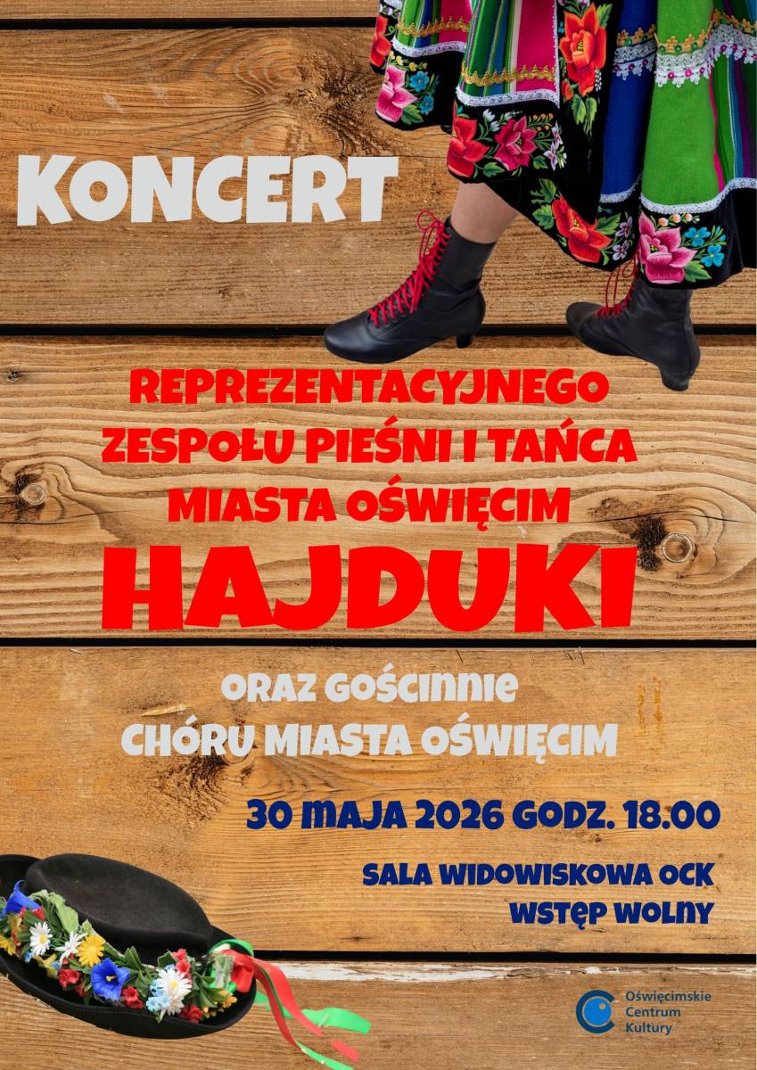 Koncert Reprezentacyjnego Zespołu Pieśni i Tańca Miasta Oświęcim „Hajduki”