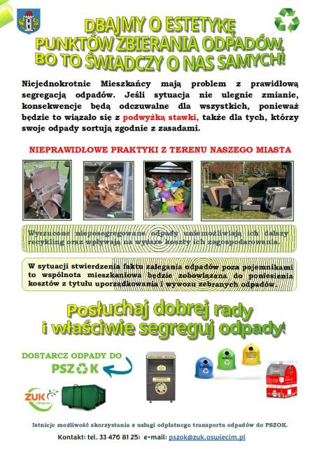 Oświęcim. Kampania ma poprawić segregację i porządek w mieście