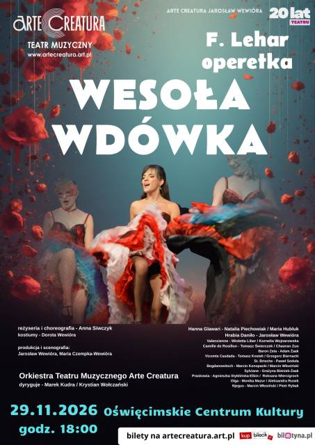 „Wesoła wdówka” - operetka Franza Lehára w wykonaniu Teatru Muzycznego Arte Creatura