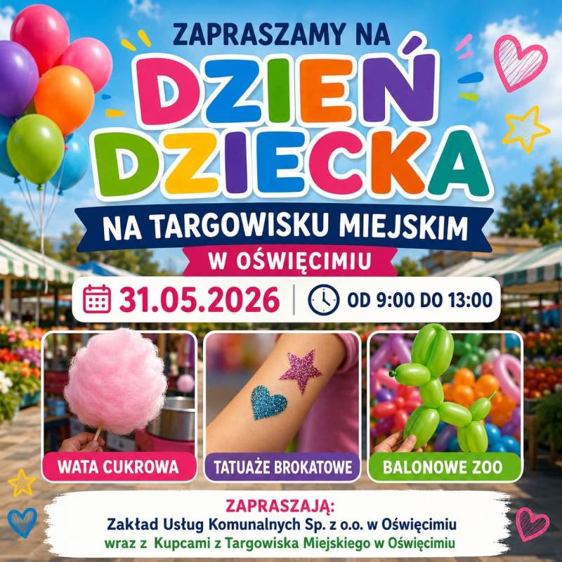 Dzień Dziecka na Targowisku Miejskim w Oświęcimiu 