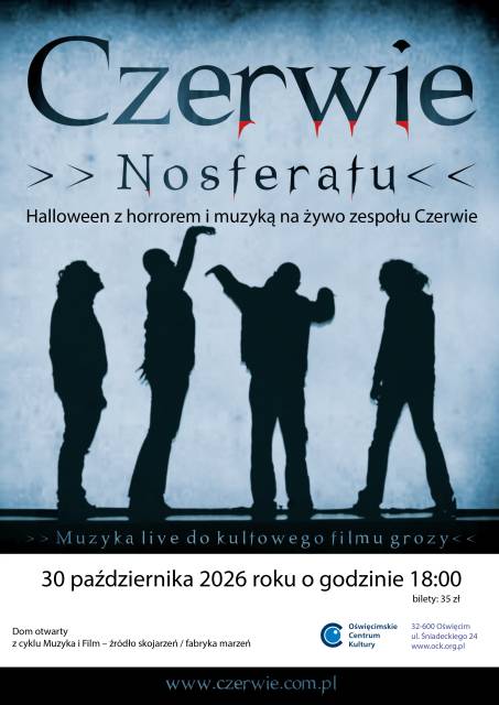 „Nosferatu – symfonia grozy” – halloween z horrorem i muzyką na żywo zespołu „Czerwie” w ramach projektu Dom otwarty