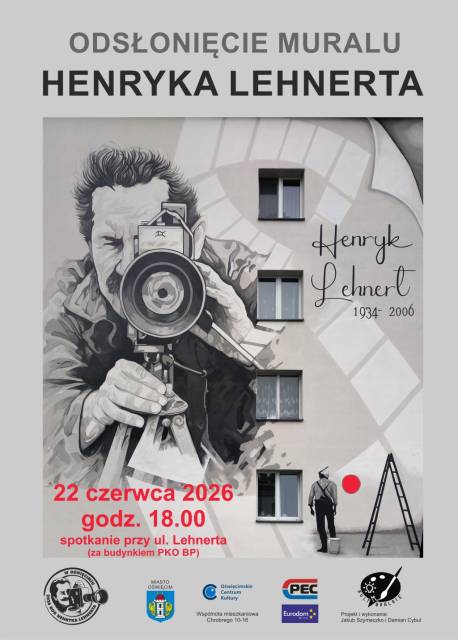 Odsłonięcie muralu Henryka Lehnerta