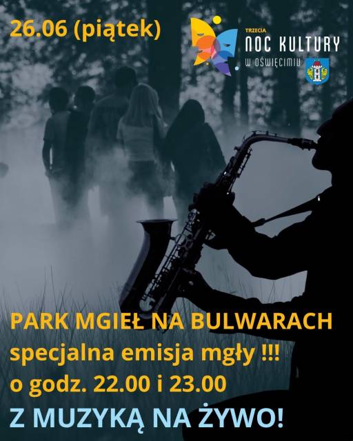 Oświęcim. Dodatkowa atrakcja podczas Nocy Kultury. Mgła i muzyka na żywo!