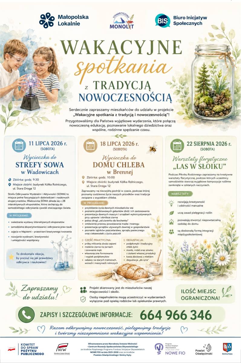 WAKACYJNE SPOTKANIA Z TRADYCJA I NOWOCZESNOSCIĄ