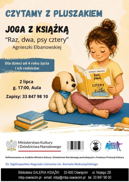 Czytamy z pluszakiem – zajęcia jogi dla rodziców z dziećmi