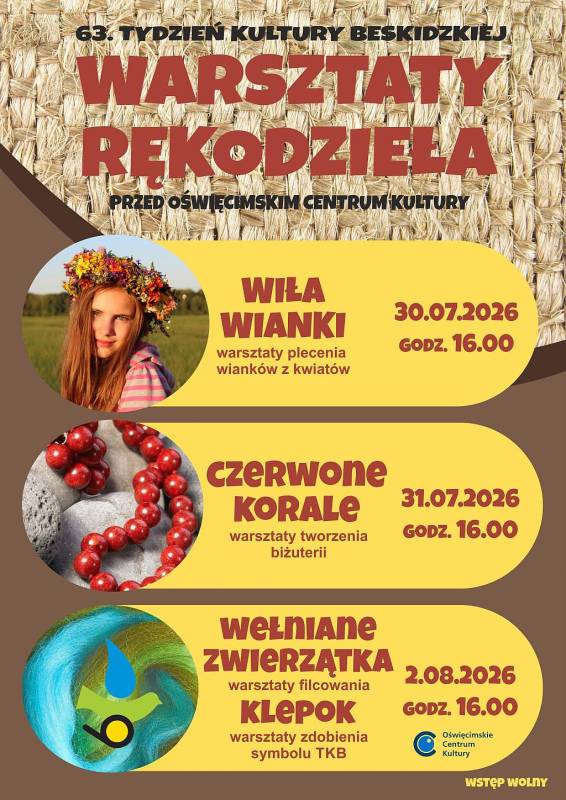 Warsztaty rękodzieła w ramach 63. Tygodnia Kultury Beskidzkiej
