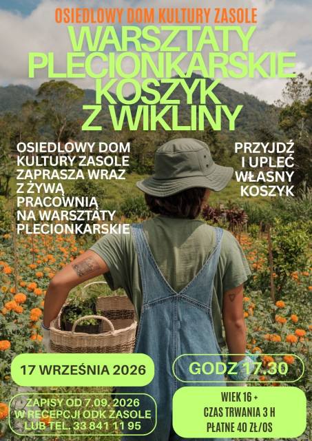 Warsztat plecionkarski/ koszyk z wikliny
