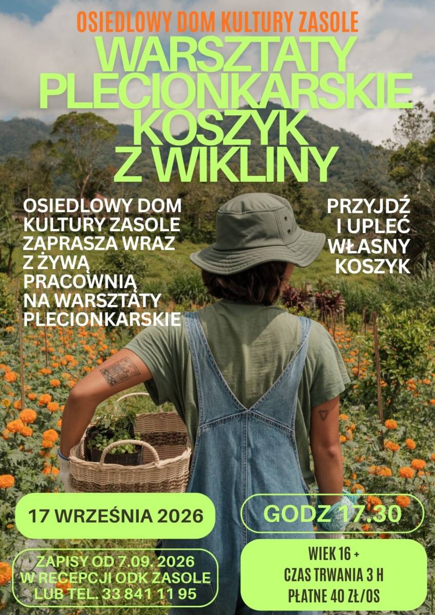 Warsztat plecionkarski/ koszyk z wikliny