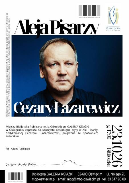 Aleja Pisarzy – Cezary Łazarewicz odsłoni płytę