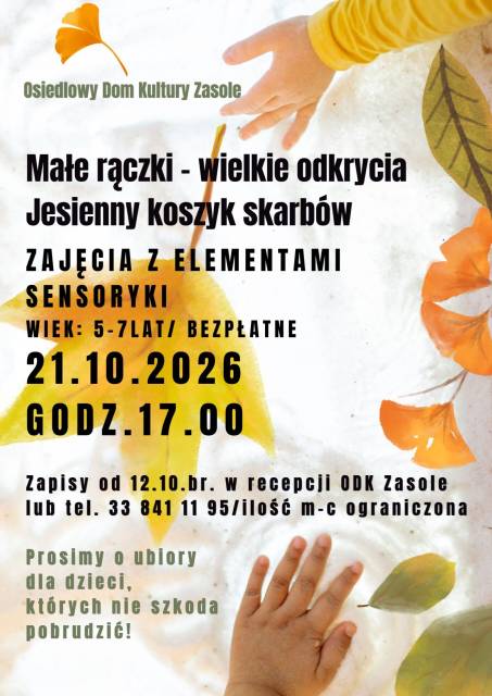 Małe Rączki – Wielkie Odkrycia „Jesienny koszyk skarbów”