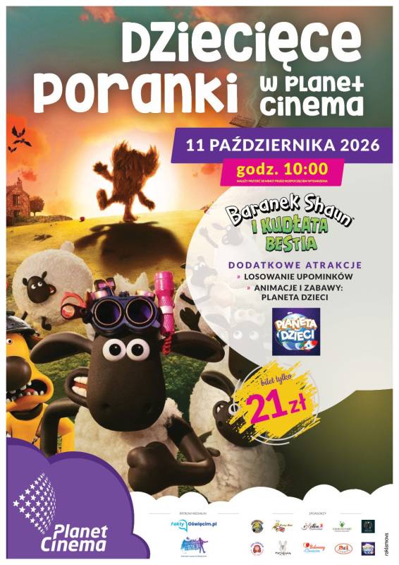 Poranek dziecięcy w Planet Cinema Oświęcim