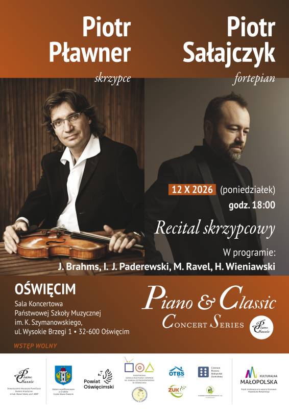 Piotr Pławner (skrzypce) + Piotr Sałajczyk (fortepian) - Piano & Classic Concert Series 2026 