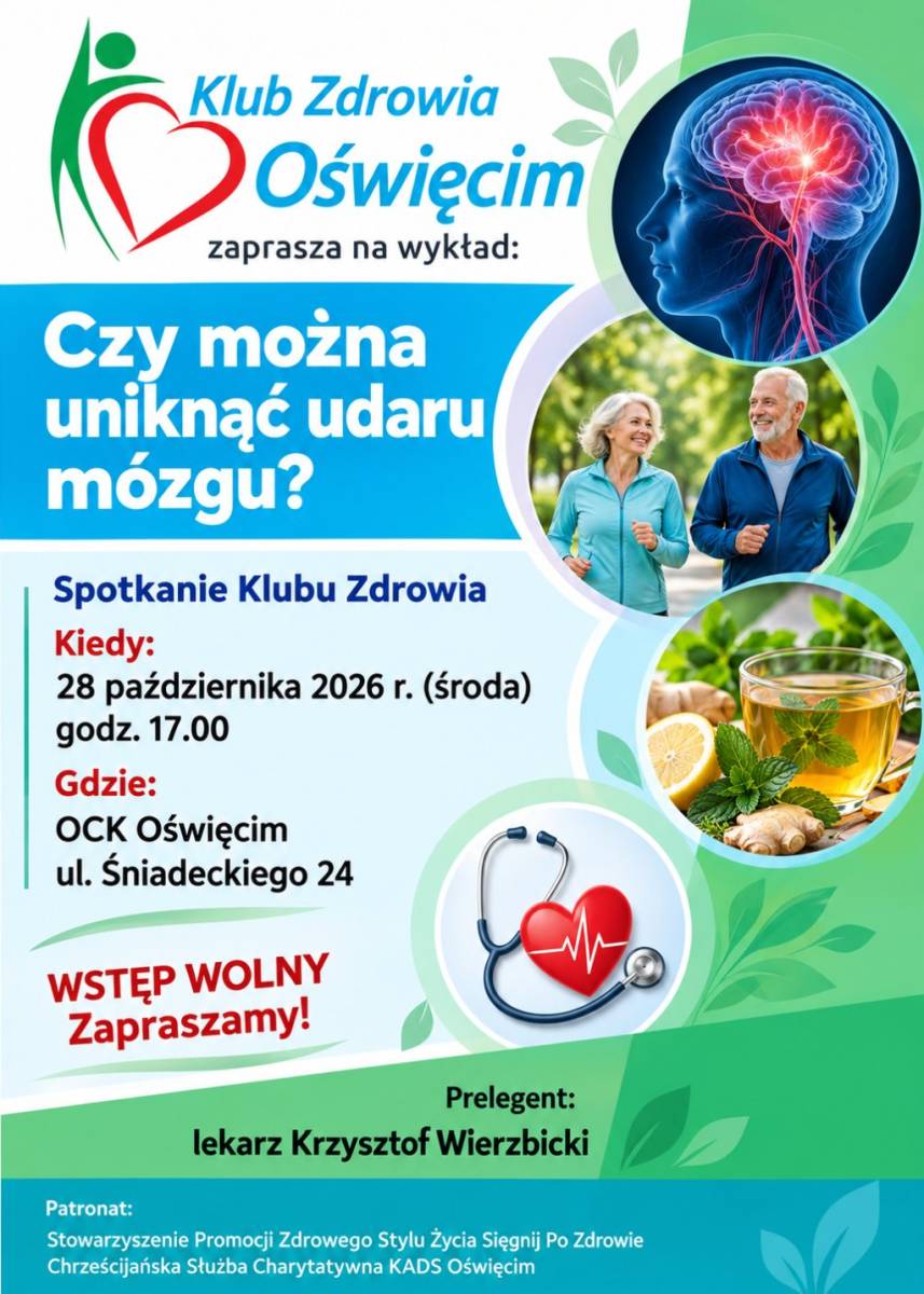 „Czy można uniknąć udaru mózgu?” - spotkanie Klubu Zdrowia