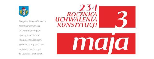 Oświęcim. Uroczystości 234. rocznicy uchwalenia Konstytucji 3 Maja