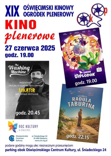 XIX Oświęcimski Kinowy Ogródek Plenerowy – kino plenerowe w ramach Nocy Kultury