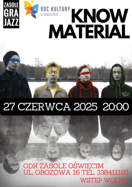 Noc Kultury 2025 w ODK Zasole  - Koncert jazzowy zespołu „Know Material”