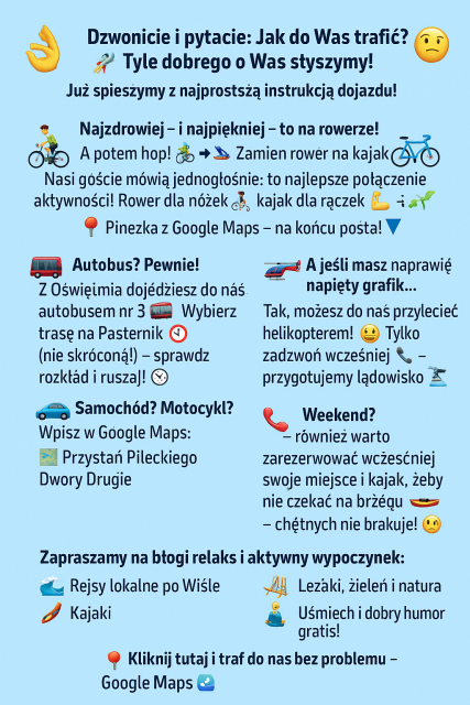Rowerem, autobusem, a nawet helikopterem – byle na Przystań